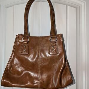 Leather shoulder bag